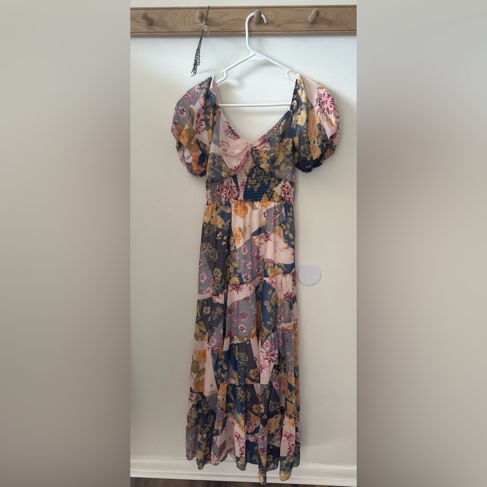 Amazon Floral Patchwork Dress - Multicolor